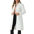 thumbnail image 4 of INSPIRE CHIC Collar Coat for Women's Buttons Long Sleeve A-Line Casual Long Winter Coats XS Cream White, 4 of 6