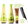 Macadamia SMOOTHING Shampoo, Conditioner& Smoothing Creme TRIO SET (w/ COMB) - LARGE TRIO KIT - 33.8 oz + 5.0 oz