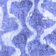thumbnail image 1 of Ahgly Company Machine Washable Indoor Square Abstract Blue Modern Area Rugs, 7' Square, 1 of 4