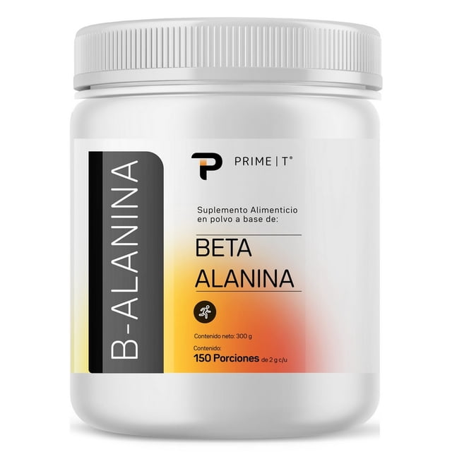 Primetech Beta Alanina Pura B-ALANINA en Polvo, 300g. Pre-entreno sin sabor para mejorar el rendimiento y la resistencia en ejercicios de alta intensidad