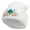 White, variant on Slainte Embroidered 12 Inch Long Knitted Beanie - Dk Green OSFM