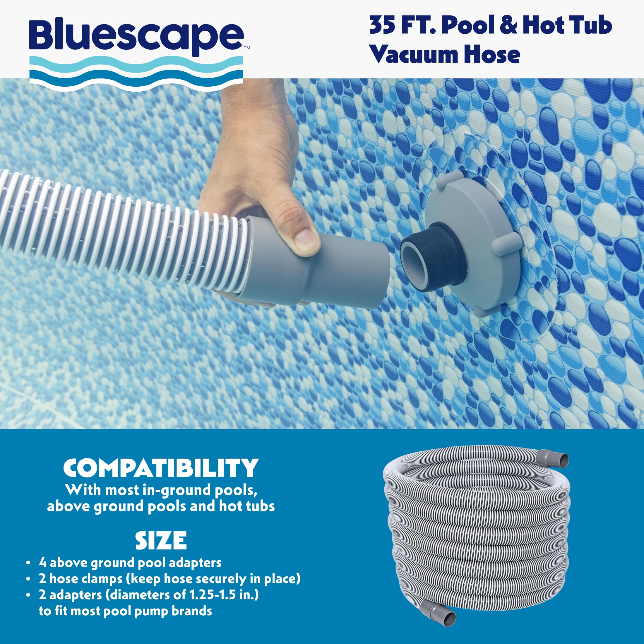 Bluescape 35' Pool & Hot Tub Cleaning Hose