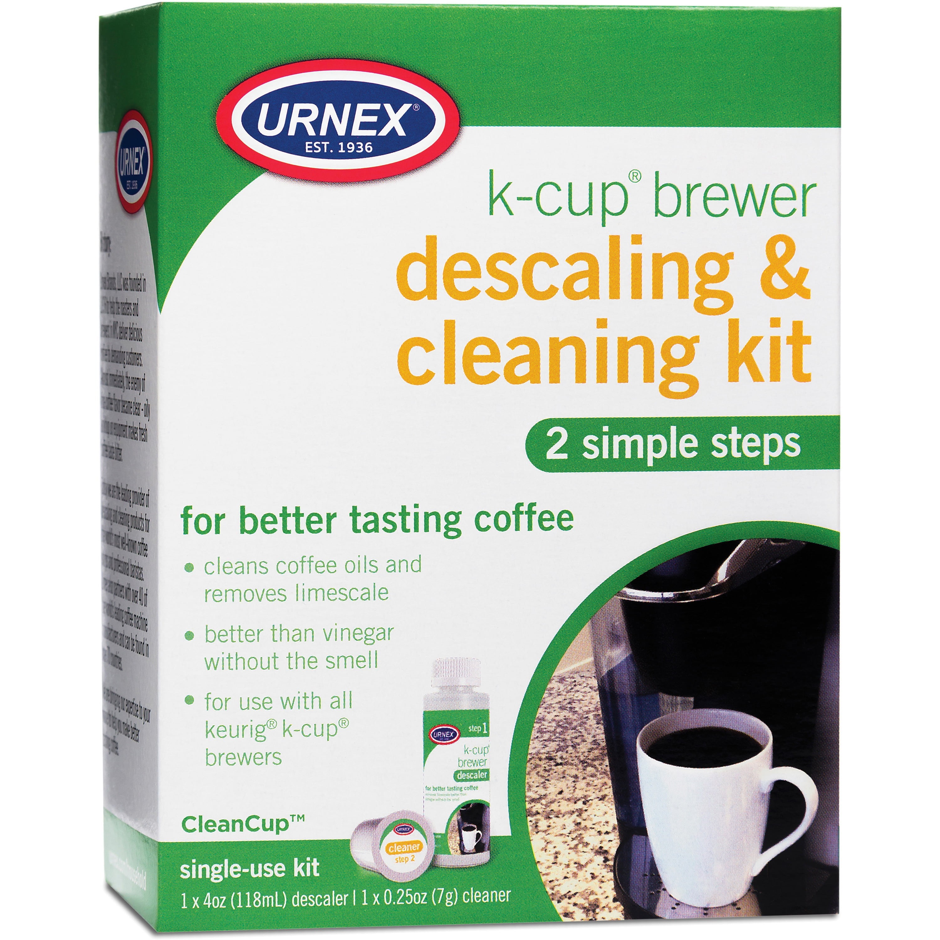 Urnex CleanCup Descaling & Cleaning Kit for Keurig KCup Machines