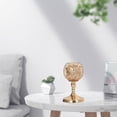 thumbnail image 2 of Portavelas Moderno Gloria Soporte Pilar Hierro Color Oro Tamaño S, 2 of 7