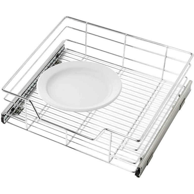 Smart Design Pull Out Cabinet Shelf Organizer Extra Large Tall