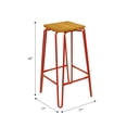 thumbnail image 4 of Hairpin Bar Stool with Solid Wood Seat, 4 of 4