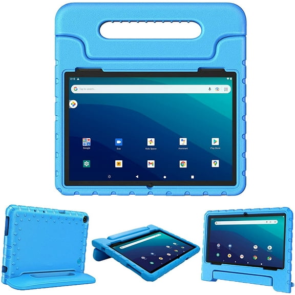 Golden Sheeps Kid Friendly Case Compatible for Walmart Onn 10.1" 2nd gen 2020 Release(Model:100011886) Shockproof Ultra Light Weight Convertible Handle Stand Cover (Blue)
