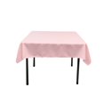 thumbnail image 1 of Mantel LA Linen de popelina de poliéster cuadrado 132 x 132 cm, color rosa, 1 of 2