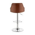 thumbnail image 3 of Armen Living Asher 24-33" Modern Faux Leather & Metal Bar Stool in Gray/Chrome, 3 of 6