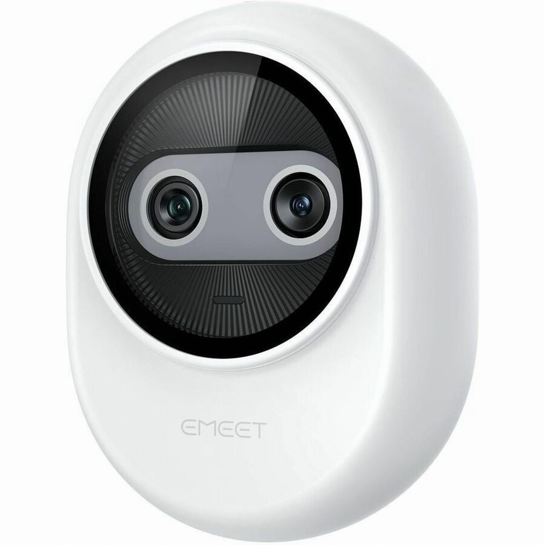 EMEET Piko (White), Dual-lens Webcam with one 4K Image Collection Lens and one AI Assist Lens, Boosting color accuracy, face recognition