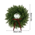 thumbnail image 3 of Artificial Pine Wreath With Red Velvet Bow For Holiday Decor Indoor And Outdoor Use, 3 of 8