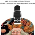 thumbnail image 4 of Square 2Pack PU Leather Chinese God of Wealth Cruise Luggage Tag with Privacy Cover and Name ID Tag for Travel Handbags Backpacks Luggage Tags, 4 of 6