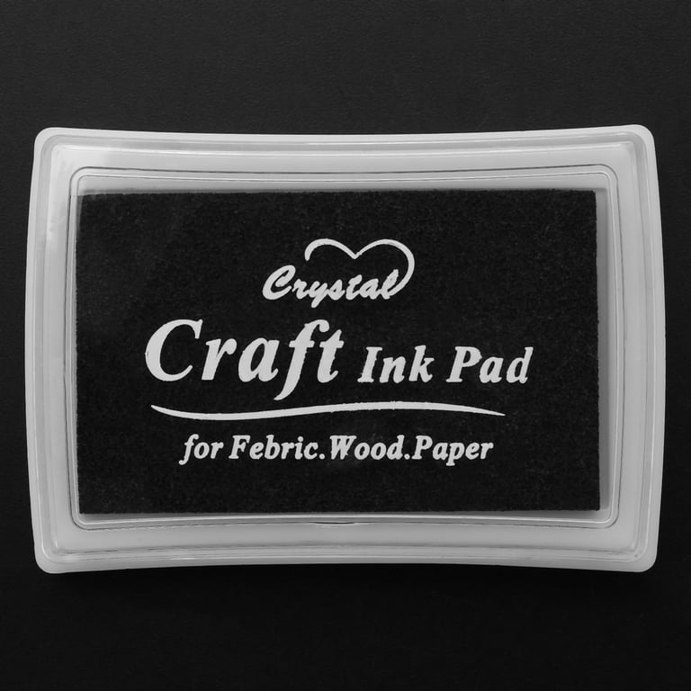 Black Ink Pad Inkpad Rubber Stamp Finger Print Craft Non-Toxic