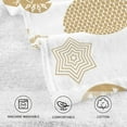 thumbnail image 4 of SKYSONIC 16"x28" Face Hand Towel Set, Christmas Pattern Trendy Golden Snowflakes Cotton Washcloths, Quick-Dry Highly Absorbent Bath Towels 2 PCS for Bathroom Ktichen Travel SPA Gym, 4 of 7