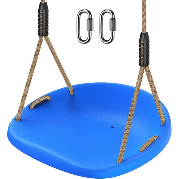 Heavy Duty Swing Seat for Adults Kids Tree Swing with Weather Proof Ropes Swing Set Accessories for Backyard Patio Garden Playground, Height Adjustable Black