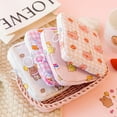 thumbnail image 6 of Portable Travel Zipper Cat Card Holder Tampon Pouch Sanitary Napkin Storage Bag Korean Coin Purse Cartoon Makeup Bag Sundries Storage C, 6 of 8