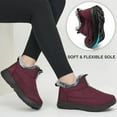 thumbnail image 4 of Ecetana Snow Boots for Women Winter Slip On Ankle Boots Waterproof Outdoor Anti Slip Shoes, 4 of 6