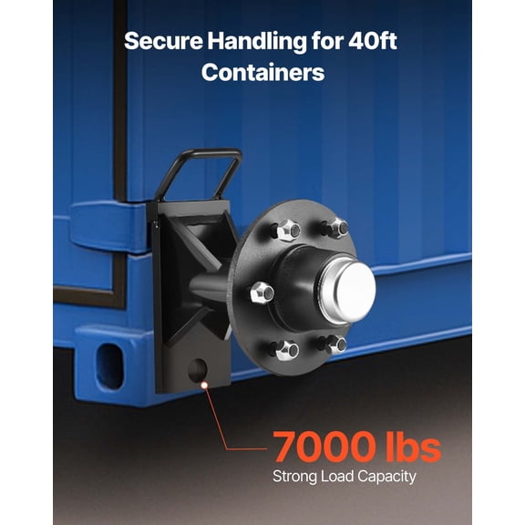 Professional Container Moving Wheel Set (6-Lug) with Heavy Duty Axle & Secure Tie Downs - Ideal for 20-40ft Container Transport on Docks & Job Sites