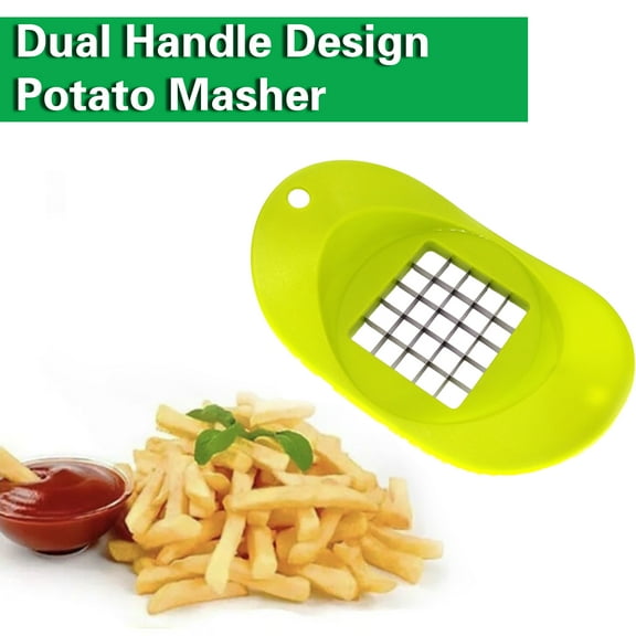 Ludlz Stainless Steel Potato Masher Ergonomic Dual Handle Best Mashed Smasher Kitchen Tool Metal Mashing Utensil