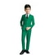 thumbnail image 1 of Conjunto de ropa formal, traje de esmoquin para niños, talla 10, verde YuanLu, 1 of 6