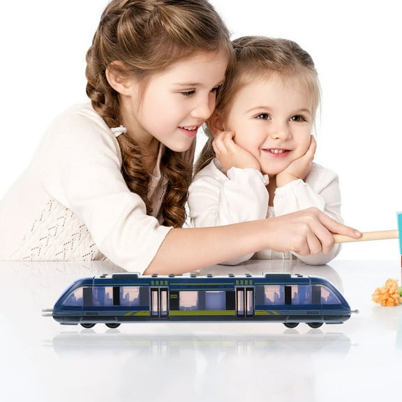 Toyvian Mini Train Sets Blue Alloy Train Model for Family Interaction 1Pack