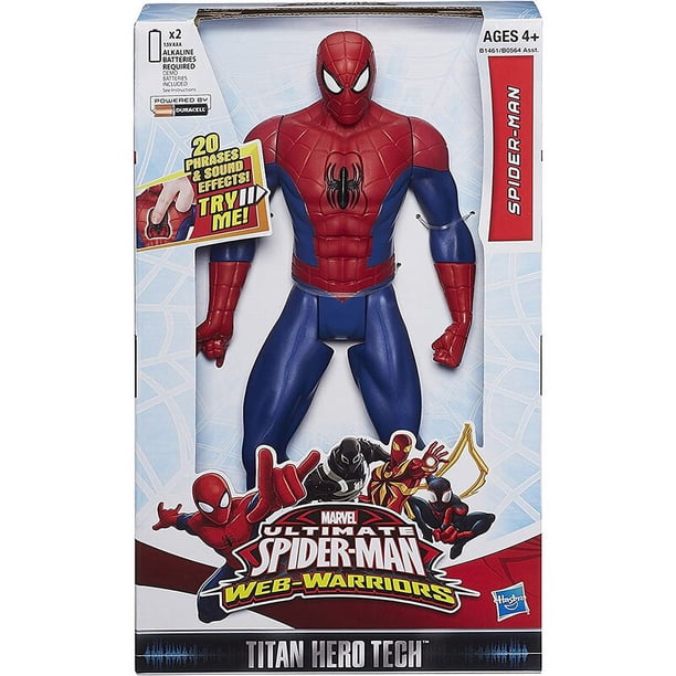 Marvel Avengers figura de acción Web Warriors Ultimate Spiderman Hulk Thor Capitán América Iron Man Titan Hero Tech juguetes electrónicos Fivean unisex