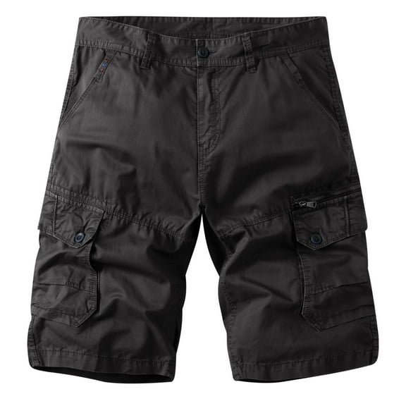 IROINNID Men's Casual Outdoors Cargo Flat-Front Workout Shorts With Pocket