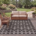 thumbnail image 3 of SAFAVIEH Courtyard April Geometric Indoor/Outdoor Area Rug, Black/Grey, 9' x 12', 3 of 14