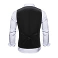 thumbnail image 3 of Chbgutlmr Sequin Vests for Men Double Breasted V Neck Shiny Waistcoat Bowtie Set Prom Party Vests Casual Dressy Sparkly Vests, 3 of 3