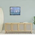 thumbnail image 2 of Stupell Industries Sailboats Drifting Vivid Blue Sky Painting Luster Gray Floating Framed Canvas Print Wall Art, Design by Nina Blue, 2 of 8