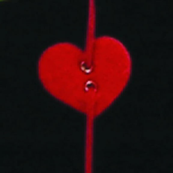 Blooming Red Small And Large Hearts Felt Garland Ornaments