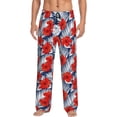 thumbnail image 2 of Lsque Leaves And Flowers Print Men's Pajama Pants, Lounge Pant - Comfortable Home Wear,Elastic Waistband, Stylish Design-X-Large, 2 of 9
