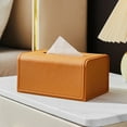 thumbnail image 6 of YiJuHui 2pcs Frosted Leather Tissue Box with U-Shaped Wide Mouth, Spring Base, Odor-Free Soft Rubber, for Living Room, Bedroom, Office Corner Cabinet B, 6 of 6