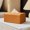 Yellow, variant on Faux Hide Finish Leather Tissue Compartment Layer for Dwelling Appearance, Sturdy Right-Angled Tissue Mount Organizer with Polished Dispensing for Living Room Bedroom Office Desk Cargo Mover