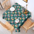 thumbnail image 2 of Pioneer Flower Floral Print Pattern Square Tablecloth, Waterproof Wipeable Spillproof Washable Table Cover for Home Kitchen Party and Daily Decor 52"x52", 2 of 6