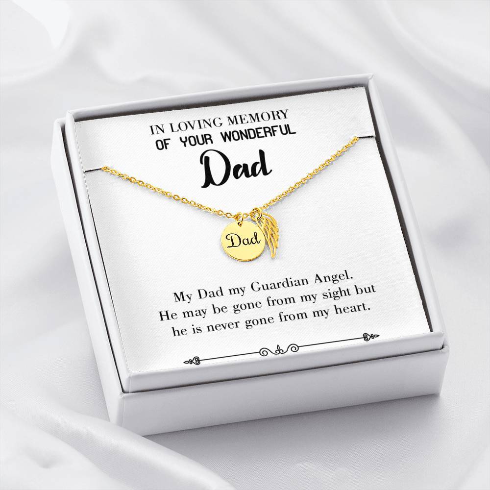 Dad Loss Gift Dad Memorial Necklace Remembrance of Dad Personalized Dad Loss Necklace Dad Keepsake Loving Memory Of Dad