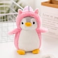 thumbnail image 2 of Juguetes de peluche de pingüino Kawaii para niñas, peluche suave de pingüino con unicornio, dinosaurio, conejo, regalo de cumpleaños, fiesta, 2 of 4