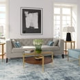 thumbnail image 4 of Henn&Hart Mid-Century Brass Metal Round Coffee Table with Walnut Wood Shelf, 4 of 9