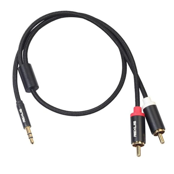 El Cable AUX de sonido De 3,5 Mm A 2 RCA Para El Teléfono Móvil MP3, 50 Cm