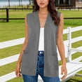 thumbnail image 4 of Lightweight Cardigan for Women Casual Open Front Sleeveless Cardigans with Pockets Beach Cover Up, 4 of 9