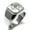 Silver, variant on Stainless Steel Sacred Geometric Compass Engraved Square Flat Top Biker Style Polished Signet Ring