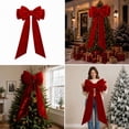 thumbnail image 5 of Clearance!! Oversized Christmas Bow Holiday Decoration for Trees Wreaths and Doors, 5 of 6