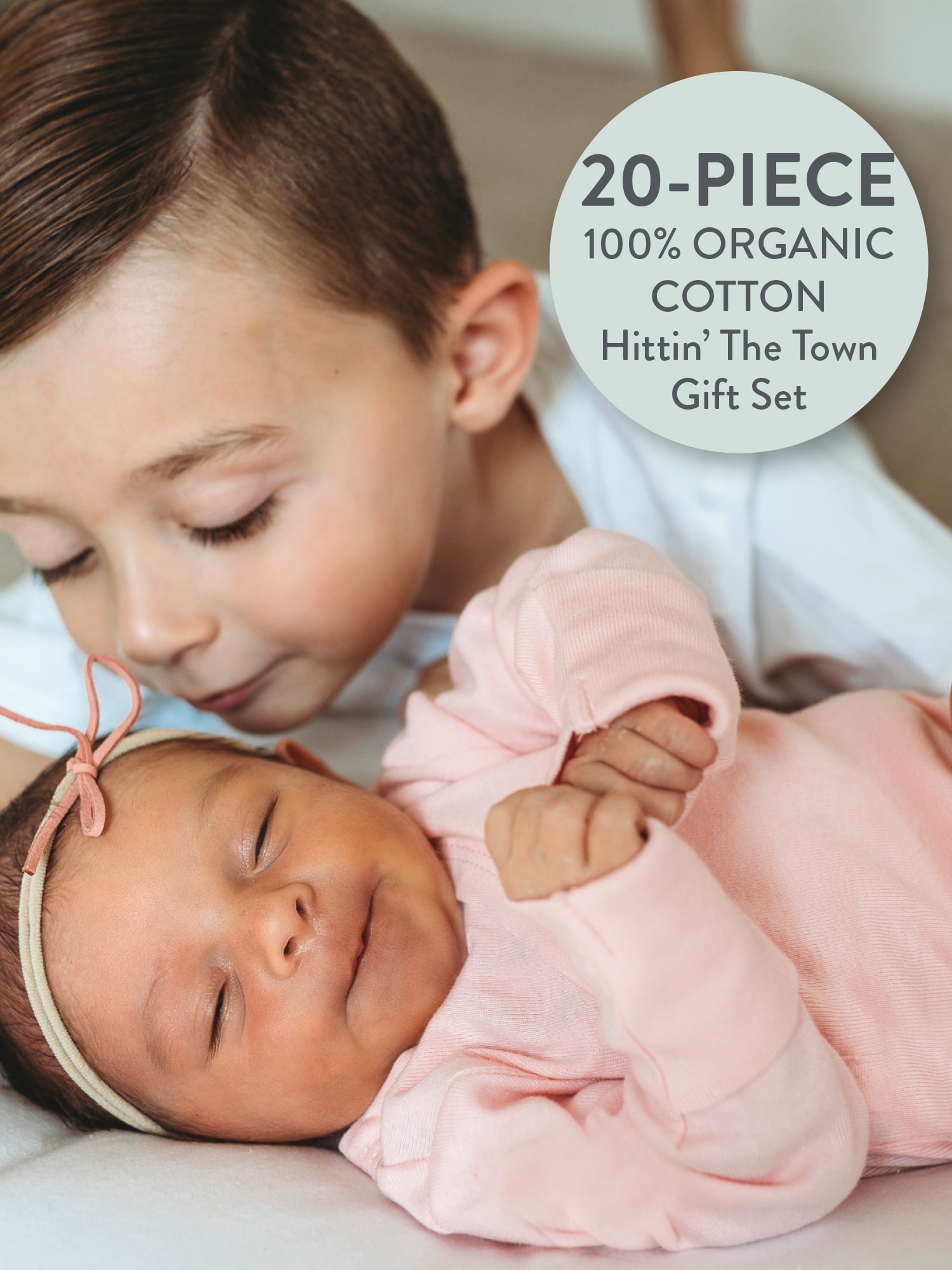 Honest Baby Clothing Baby Boy or Girl Gender Neutral Organic Cotton Hittin the Town Gift Set, 20 Piece (Newborn-6 Months)