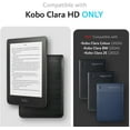 thumbnail image 2 of TUDIA SKN Kobo Clara HD Case 6" 2018 Anti-Yellowing Silicone Gel Clear - Clear Black, 2 of 7