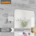 thumbnail image 4 of Sunlite Modern Square Vanity Light Fixture, Frosted Glass Shade, Medium Base (E26) Socket, Standard A19 (60W Max), Brushed Nickel, 4 of 5