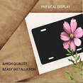 thumbnail image 3 of 1 Pcs 2D Flat License Plate Covers & Frames, Cosmos Flower For Decorative Front, Waterproof For Decoration Aluminum License Plate Covers & Frames Cover For Men Women, 12" X 6", 3 of 6