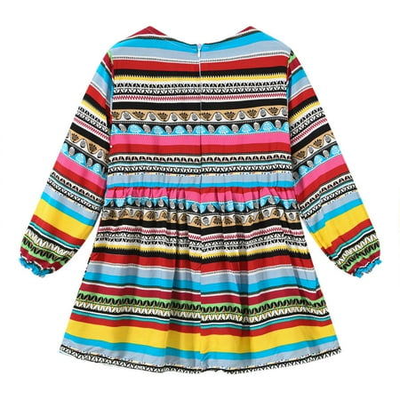 

QIPOPIQ Outfit Dress for Girls Clearance Kids Baby Teen Girls Long Sleeved Floral Print Princess Dress Dress Clothes
