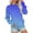 Blue, variant on CLOISE Women Sweatshirt Gradient Pullover Sweatshirts Crew Neck Long Sleeve Hoodies Shirts Green Basic Blouses With Pockets Fall Tunic Y2k Outfits XL