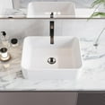 thumbnail image 3 of M optimized Undermount Bathroom Sink, Rectangular 20"x15" Vessel Sink White Ceramic Lavatory Vanity Vessel Sink, 3 of 9