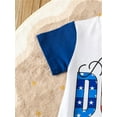 thumbnail image 6 of nvzhuang Independence Day Infant Romper Baby Boys Girls Contrast Color Letter Print Short Sleeve Crew Neck Jumpsuits Summer Bodysuits, 6 of 8